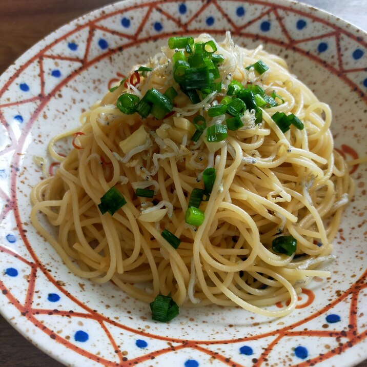 しらすとねぎの和風ペペロンチーノ